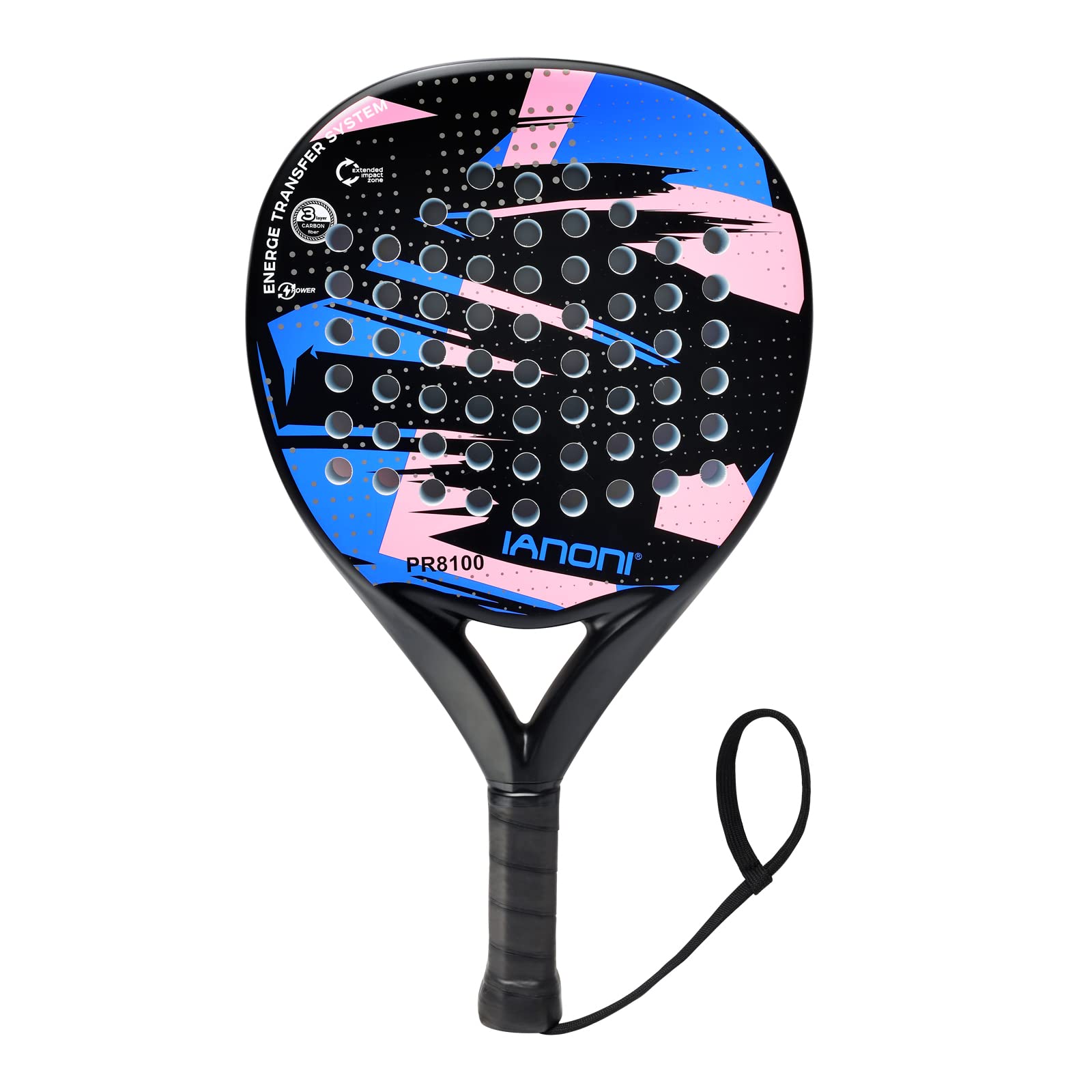 Paddle Tennis Racket Carbon Fiber Surface with EVA Memory Flex